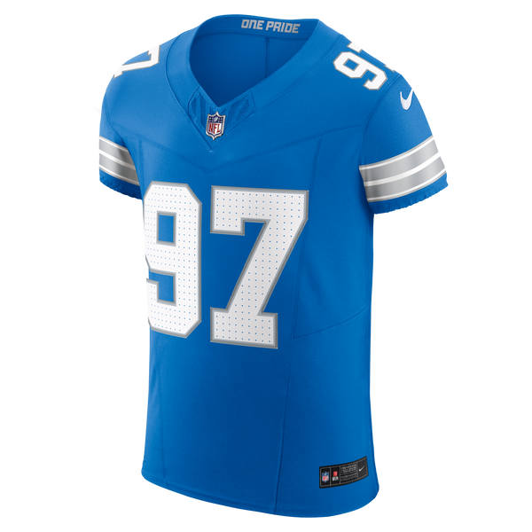Detroit Lions Aidan Hutchinson Blue Team Vapor F.U.S.E. Elite Jersey