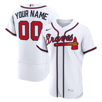 Atlanta Braves White Home Authentic Custom Jersey