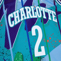 Charlotte Hornets Larry Johnson 1994 Hyper Hoops Swingman Jersey - Blue