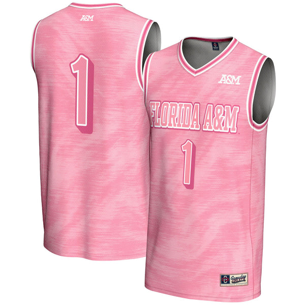#1 Florida A&M Rattlers GameDay Greats Lightweight Basketball Fashion Jersey - Pink