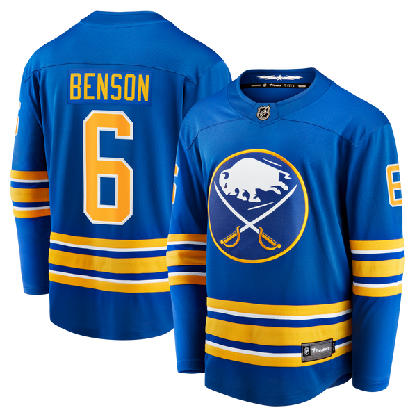 Buffalo Sabres Zach Benson Royal Home Breakaway Jersey