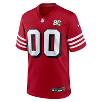 San Francisco 49ers Scarlet 80th Anniversary Alternate Custom Game Jersey