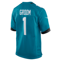 Jacksonville Jaguars Number 1 Groom Teal Game Jersey