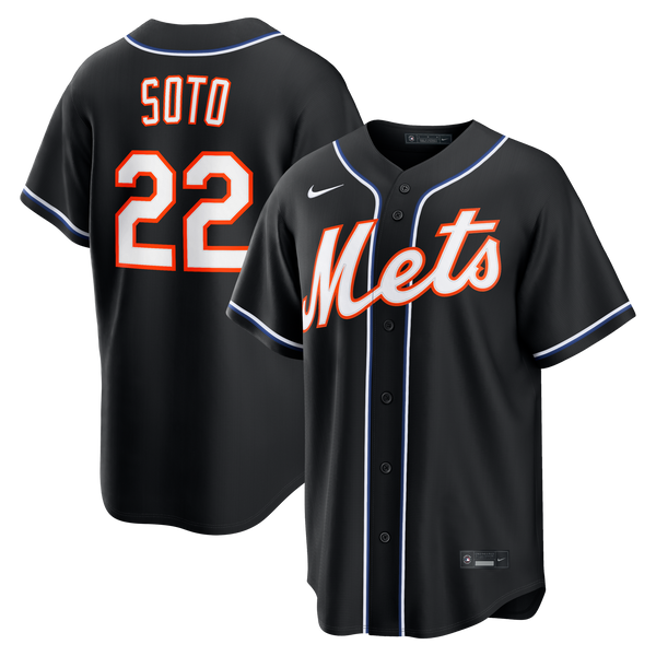New York Mets Juan Soto Fashion Replica Black Out Jersey