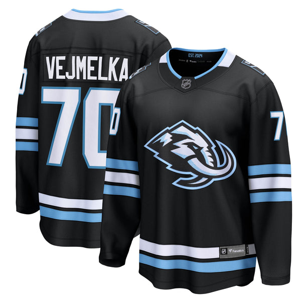 Utah Mammoth Karel Vejmelka Black Home Breakaway Jersey