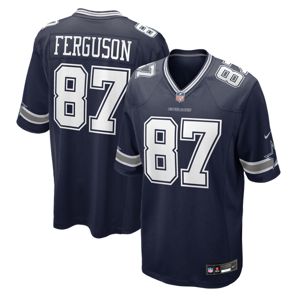 Dallas Cowboys Jake Ferguson Navy Team Game Jersey