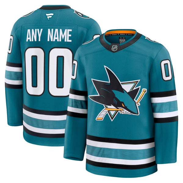San Jose Sharks Teal Home Premium Custom Jersey