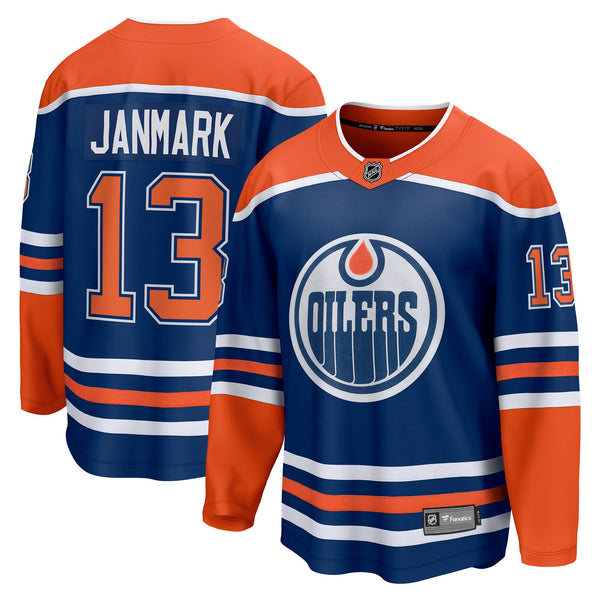 Edmonton Oilers Mattias Janmark Royal Home Breakaway Jersey
