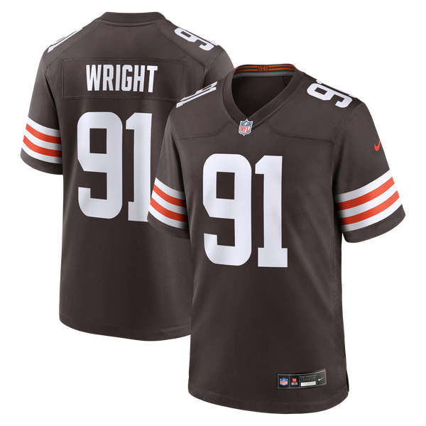 Cleveland Browns Alex Wright Brown Team Game Jersey