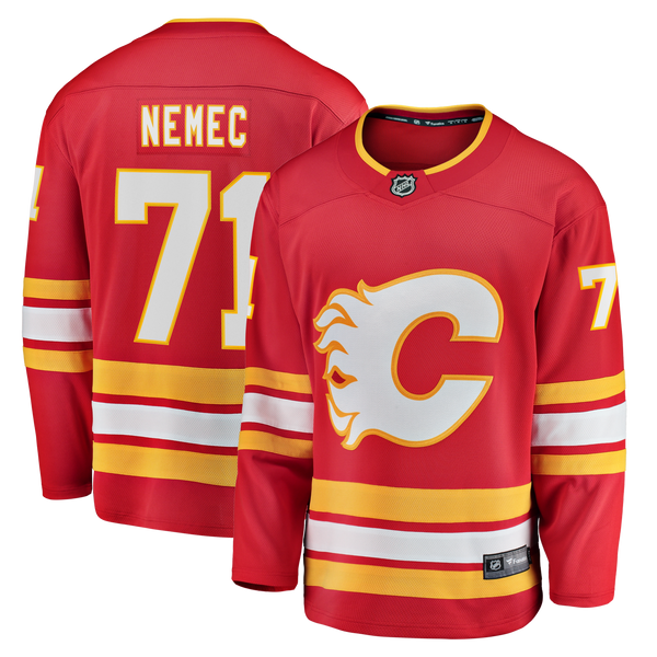 Calgary Flames Simon Nemec Red Home Breakaway Jersey
