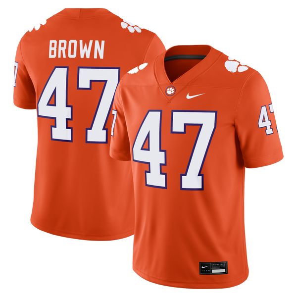 Sammy Brown Clemson Tigers Game Football Jersey - Orange