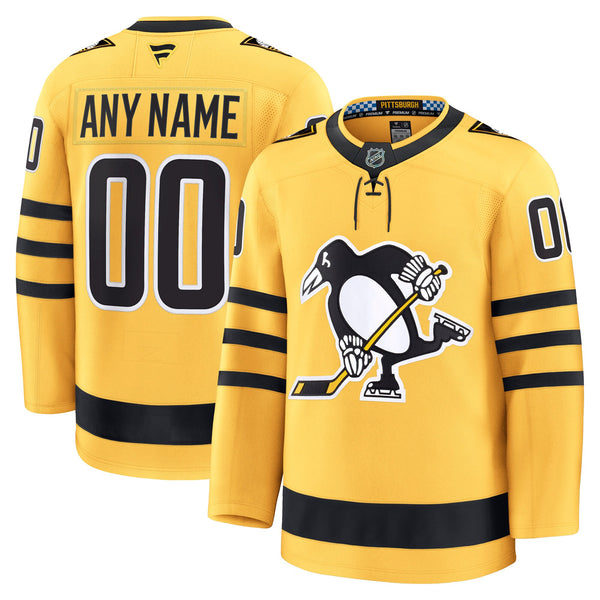 Pittsburgh Penguins Gold Alternate Premium Custom Jersey