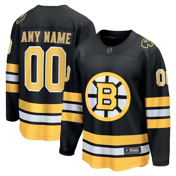 Boston Bruins Black Home Breakaway Custom Jersey