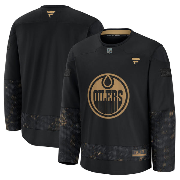 Edmonton Oilers Black 2024 Military Appreciation Practice Jersey