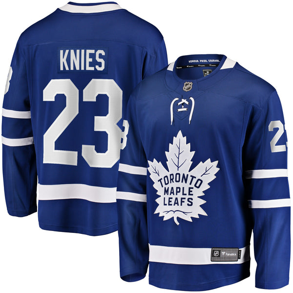 Toronto Maple Leafs Matthew Knies Blue Home Premier Breakaway Player Jersey