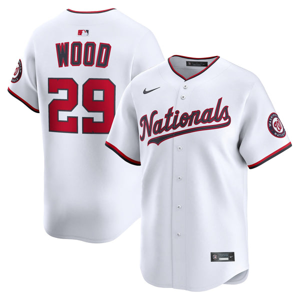 Washington Nationals James Wood White Home Limited Jersey