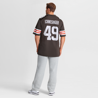 Cleveland Browns Carson Schwesinger Brown 2025 NFL Draft Game Jersey