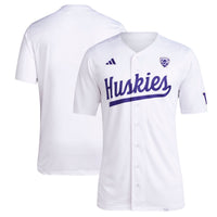 Washington Huskies Team Baseball Jersey - White