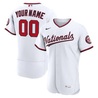 Washington Nationals White Home Authentic Custom Jersey