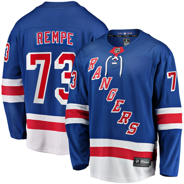 New York Rangers Matt Rempe Blue Home Breakaway Jersey
