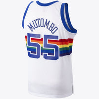 Denver Nuggets Dikembe Mutombo 1991 Hardwood Classics Home Swingman Jersey - White