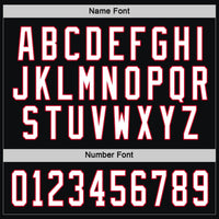 Custom Black White-Red Hockey Jersey