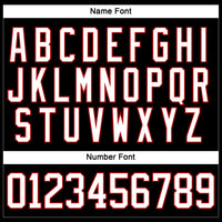 Custom Black White-Red Hockey Lace Neck Jersey