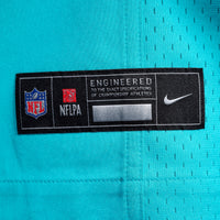 Miami Dolphins Chris Johnson Aqua 2026 NFL Draft First Round Pick No. 27 Team Game Jersey