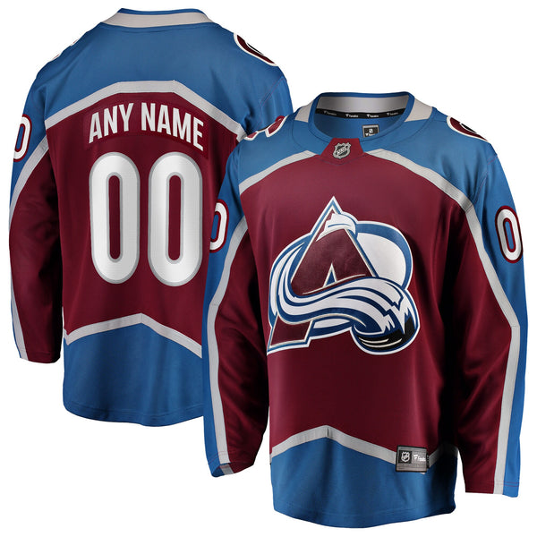 Colorado Avalanche Maroon Home Breakaway Custom Jersey