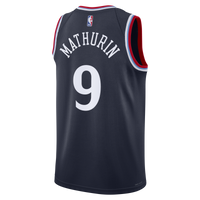 Los Angeles Clippers Replica Icon Edition Swingman Jersey - Navy - Bennedict Mathurin