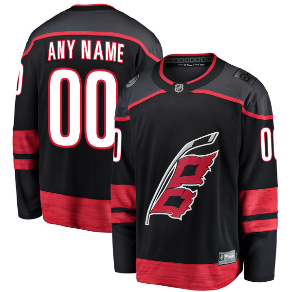 Carolina Hurricanes Black Home Breakaway Custom Jersey