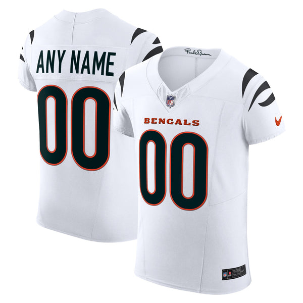 Cincinnati Bengals White Vapor F.U.S.E. Elite Custom Jersey