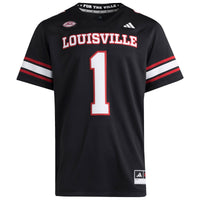 #1 Black Louisville Cardinals Premier Strategy Jersey