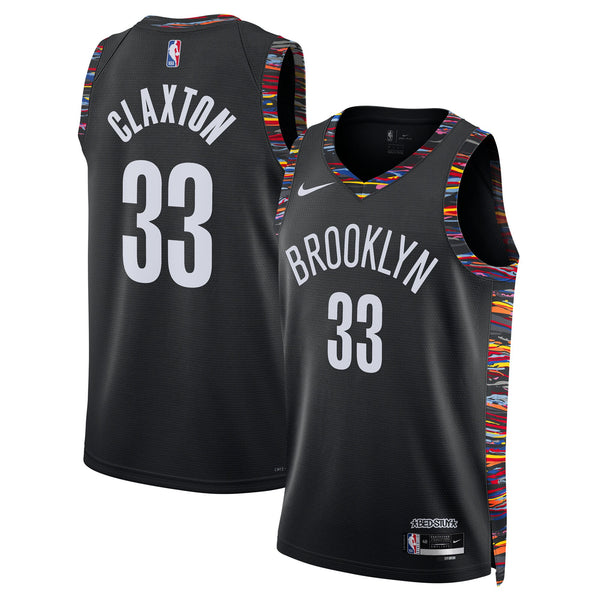 Brooklyn Nets 2025/26 City Edition Swingman Jersey - Black - Nic Claxton