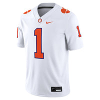 #1 Clemson Tigers Game Jersey - White
