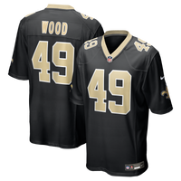 New Orleans Saints Zach Wood Black Game Jersey