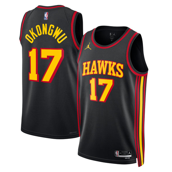 Atlanta Hawks Jordan Statement Edition Swingman Jersey - Black - Onyeka Okongwu