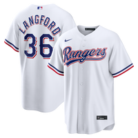 Texas Rangers Wyatt Langford White Home Replica Jersey
