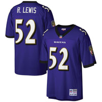 Baltimore Ravens Ray Lewis Purple Big & Tall 2000 Retired Player Replica Jersey