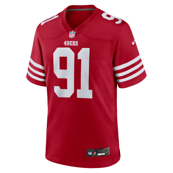 San Francisco 49ers Earnest Brown IV Scarlet Team Game Jersey