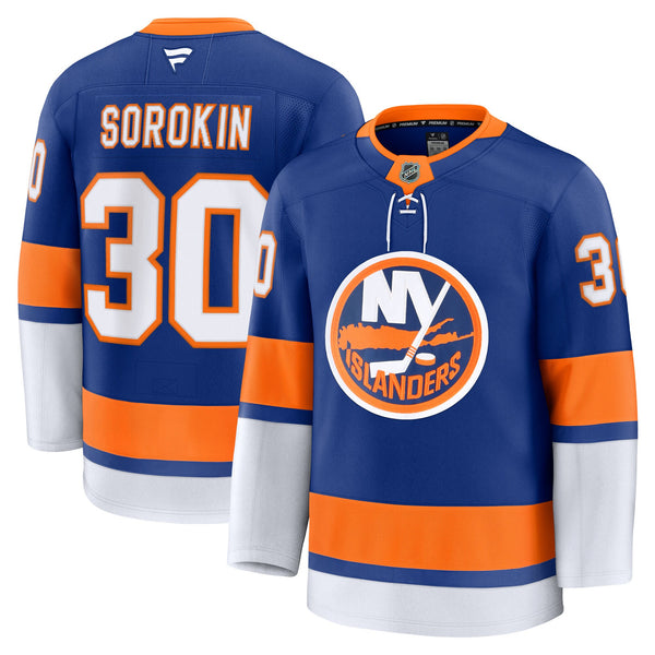 New York Islanders Ilya Sorokin Royal Home Premium Jersey