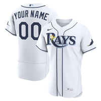 Tampa Bay Rays White Home Authentic Custom Jersey