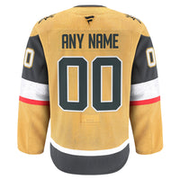 Vegas Golden Knights Gold Home Authentic Pro Custom Jersey