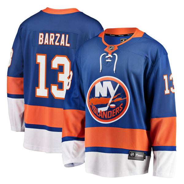 New York Islanders Mathew Barzal Royal Breakaway Player Jersey