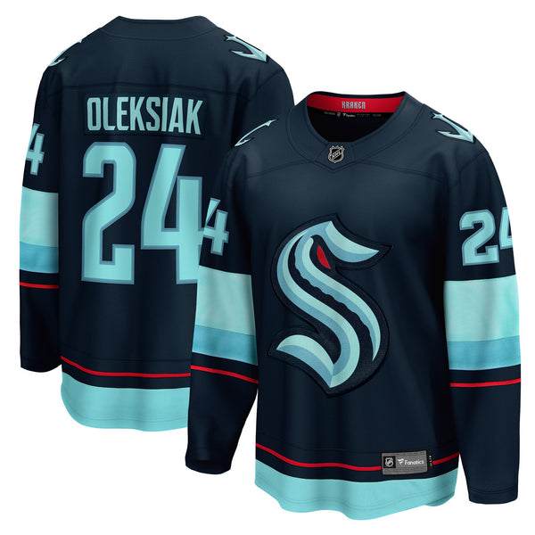 Seattle Kraken Jamie Oleksiak Deep Sea Blue Home Breakaway Player Jersey