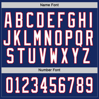 Custom Royal White-Red Hockey Jersey